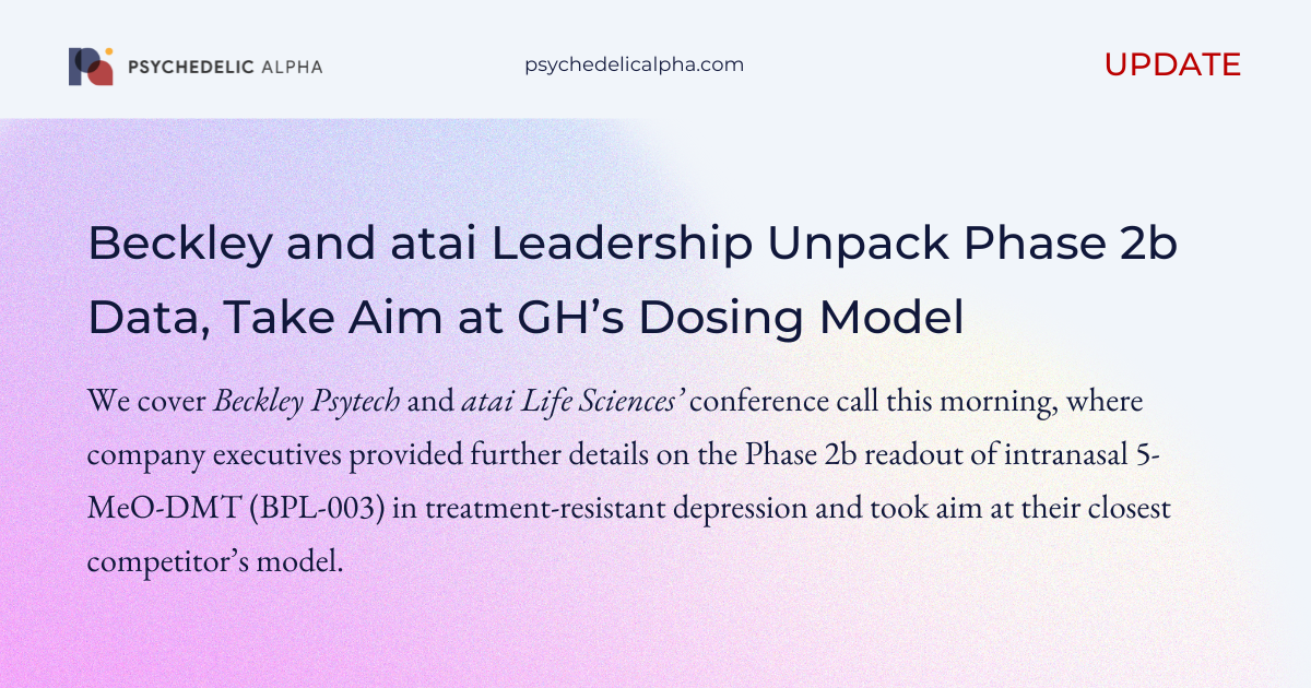 You are currently viewing Beckley and atai Leadership Unpack Phase 2b Data, Take Aim at GH’s Dosing Model
